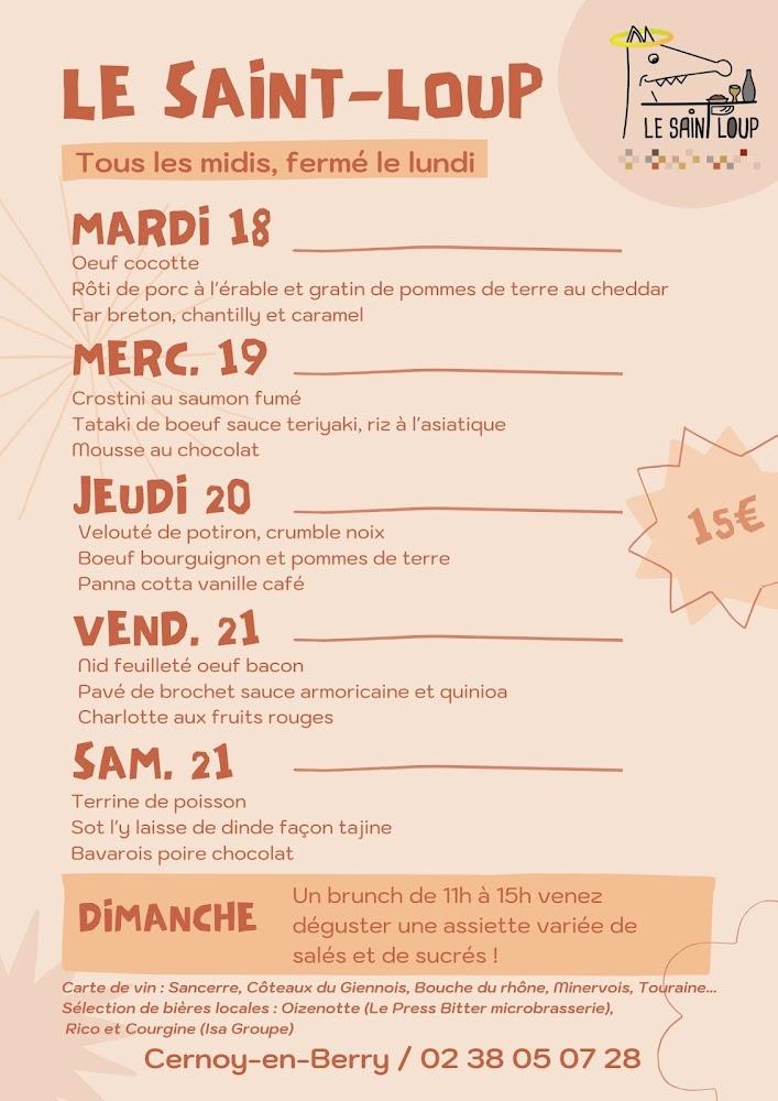 Le Saint-Loup - Menu Image 1